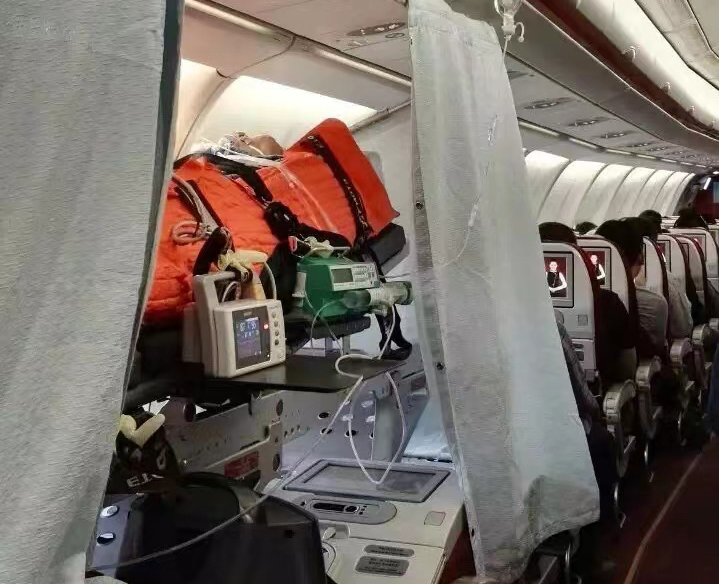 洪湖市跨国医疗包机、航空担架